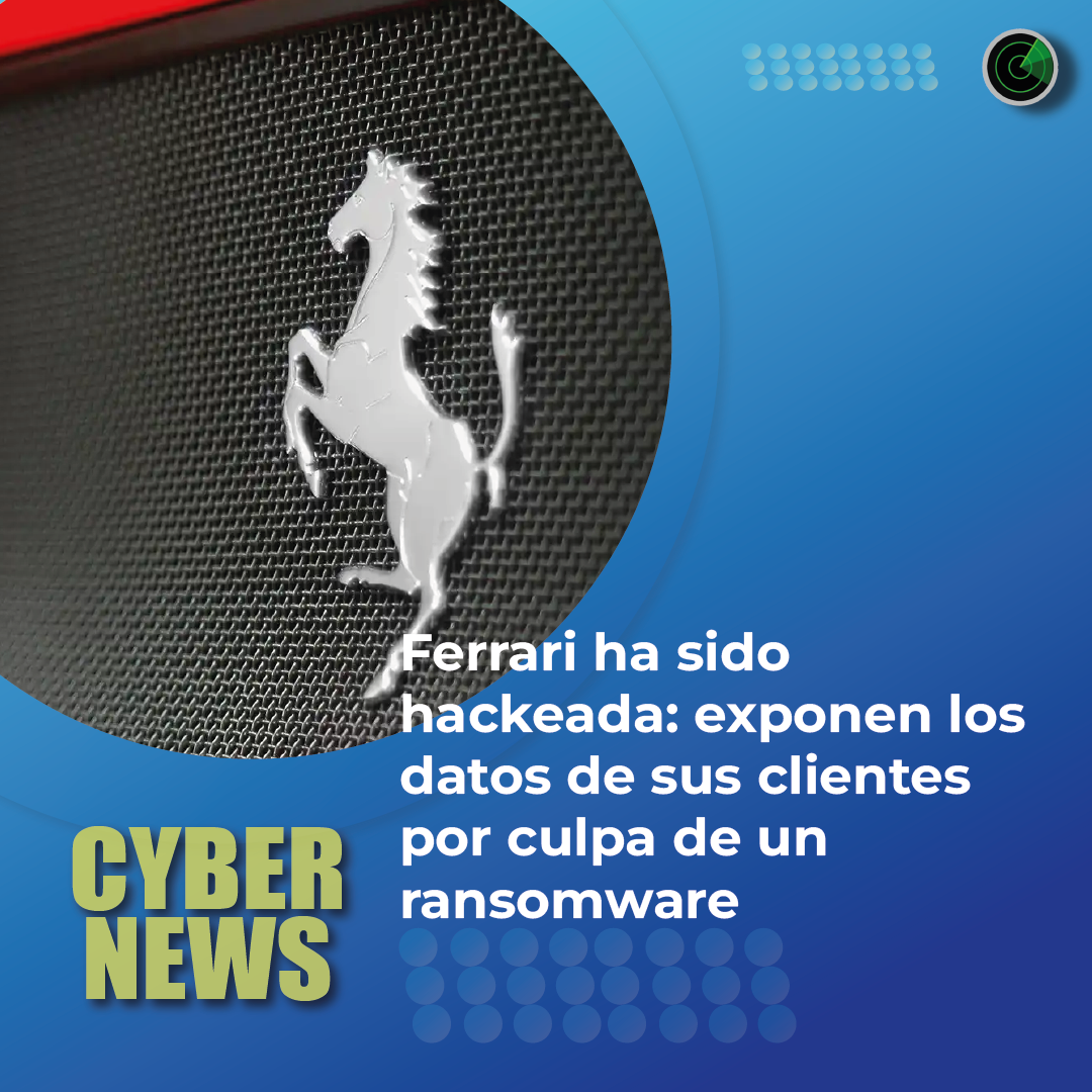 Ferrari victima de un ransomware exponen los datos de sus clientes