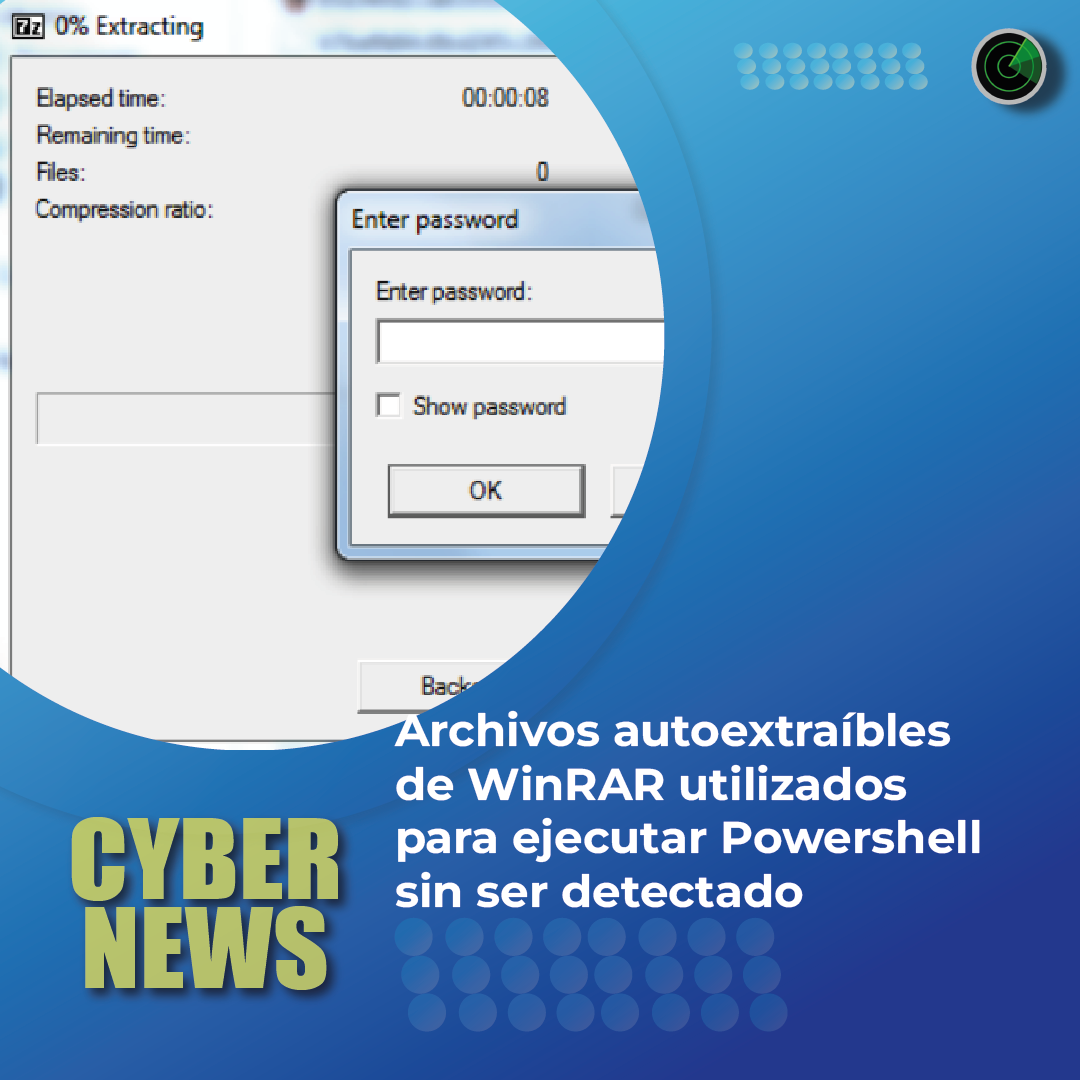 Archivos autoextraíbles de WinRAR utilizados para ejecutar Powershell sin ser detectado